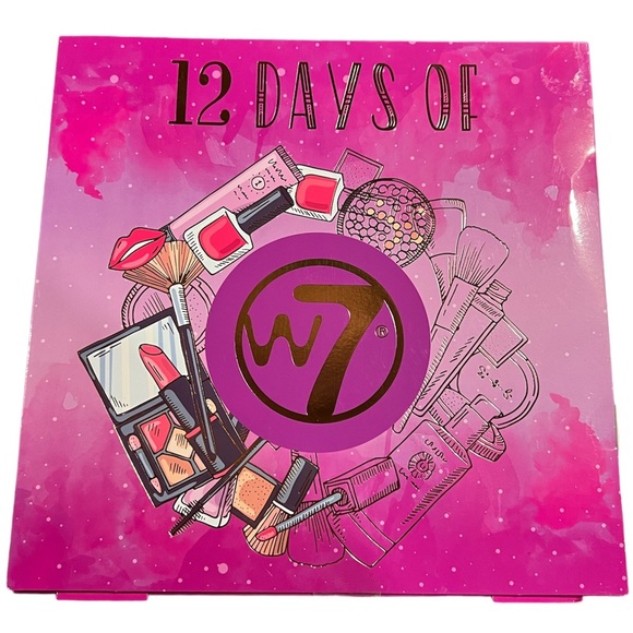 NEW W7 Advent Makeup Calendar, 12 Items In Package Pink - Picture 1 of 6